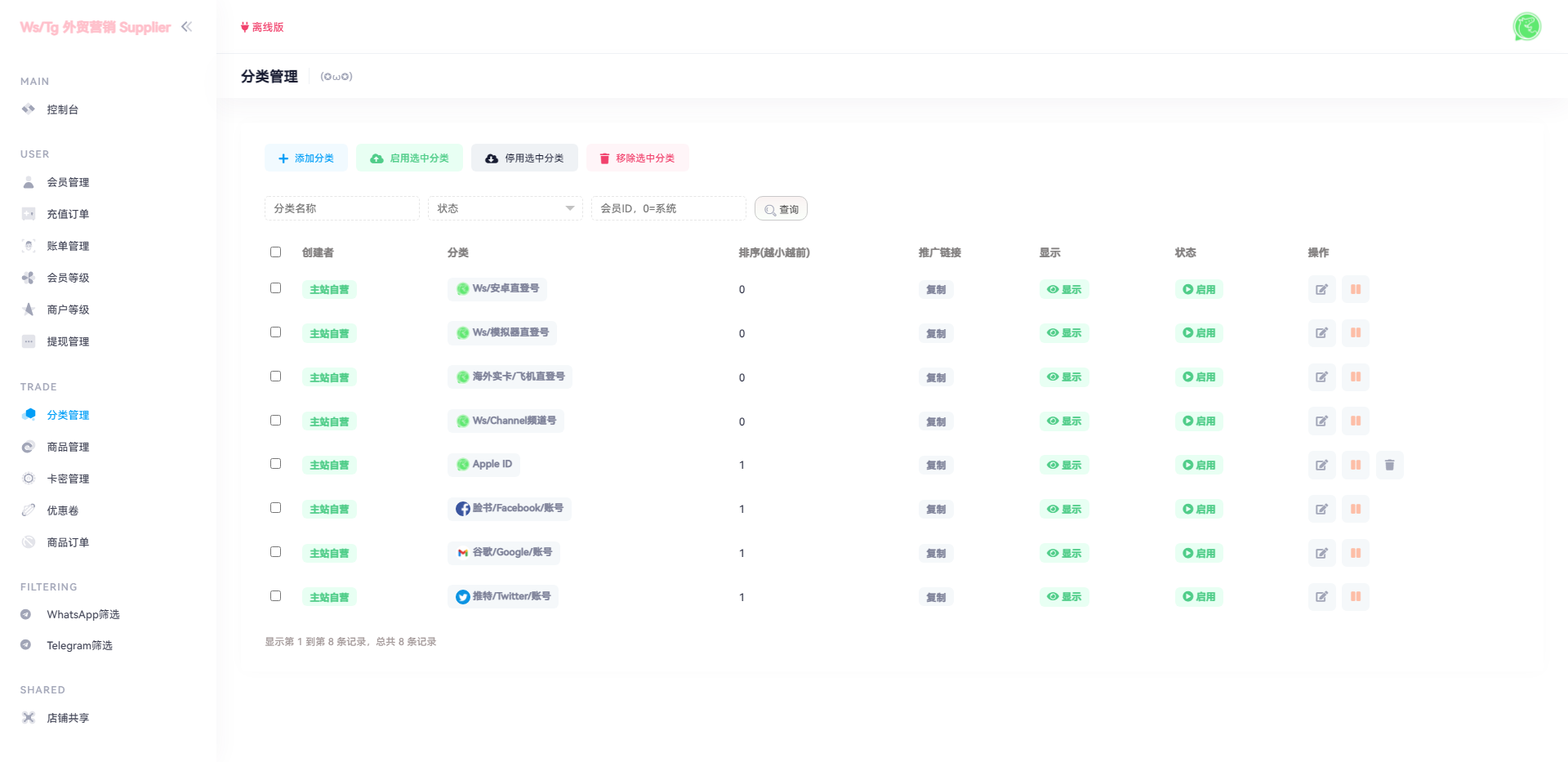 WhatsApp筛选Ws/Tg外贸营销Supplier推特号/FB号/谷歌号/小火箭Ws/Channel社交账号 - 图12