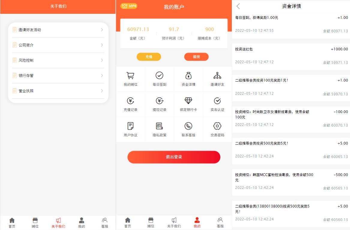 女性投资商城源码/摆摊项目投资源码/摆摊投资分红/投资理财源码 - 图3